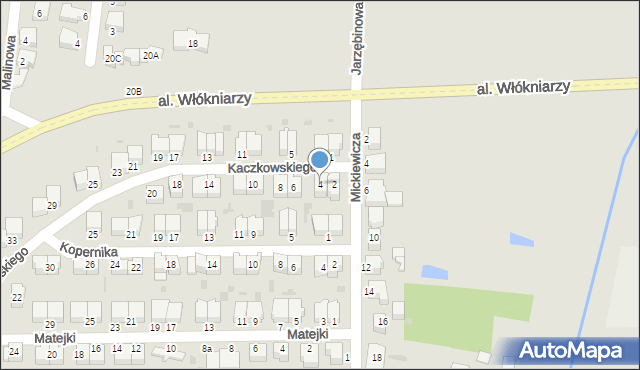 Bełchatów, Kaczkowskiego, 4, mapa Bełchatów