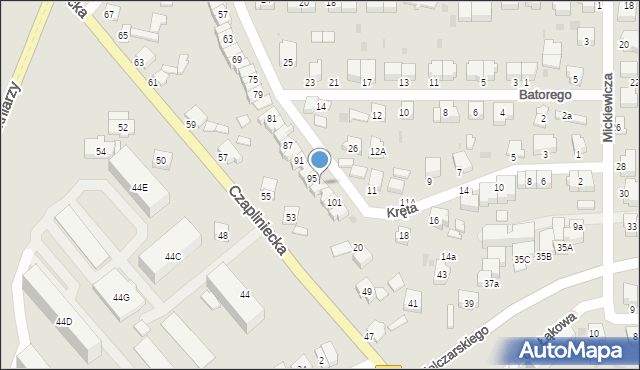 Bełchatów, Kaczkowskiego, 97, mapa Bełchatów