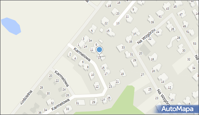 Bezrzecze, Karmelowa, 13, mapa Bezrzecze