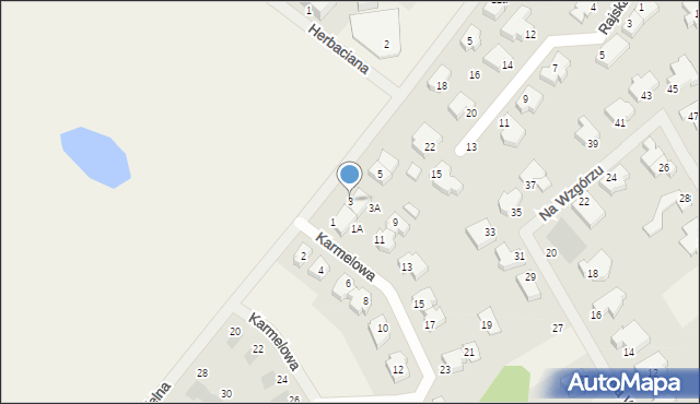 Bezrzecze, Karmelowa, 3, mapa Bezrzecze