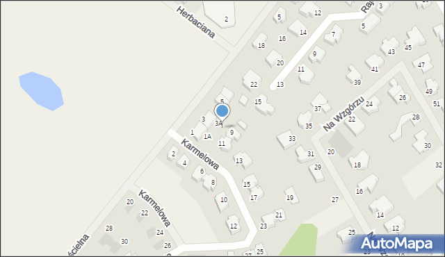 Bezrzecze, Karmelowa, 7, mapa Bezrzecze