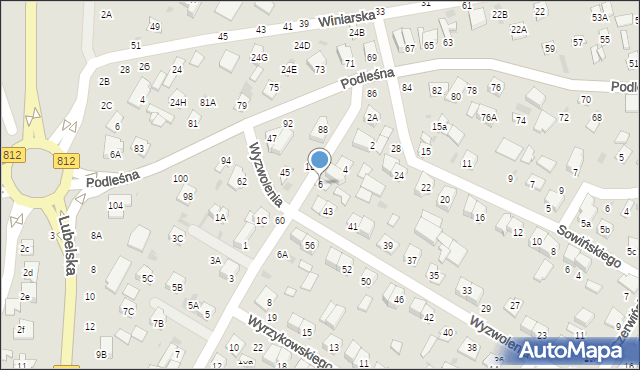 Biała Podlaska, Kaczyńskiego Bogusława, 6, mapa Białej Podlaskiej