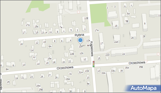 Biała Podlaska, Kąpielowa, 12d, mapa Białej Podlaskiej