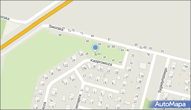 Biała Podlaska, Kasprowicza Jana, 32, mapa Białej Podlaskiej