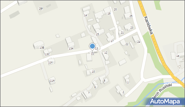 Białka Tatrzańska, Kaniówka, 11, mapa Białka Tatrzańska