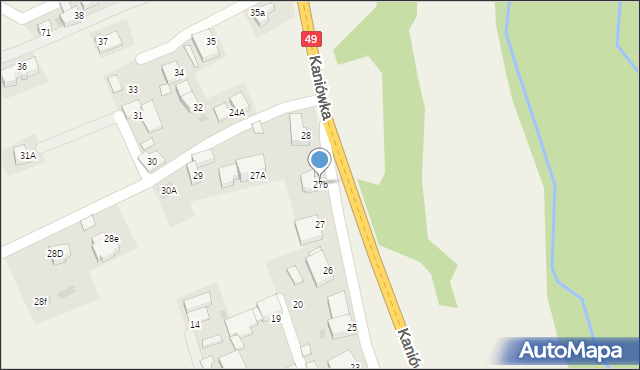 Białka Tatrzańska, Kaniówka, 27b, mapa Białka Tatrzańska