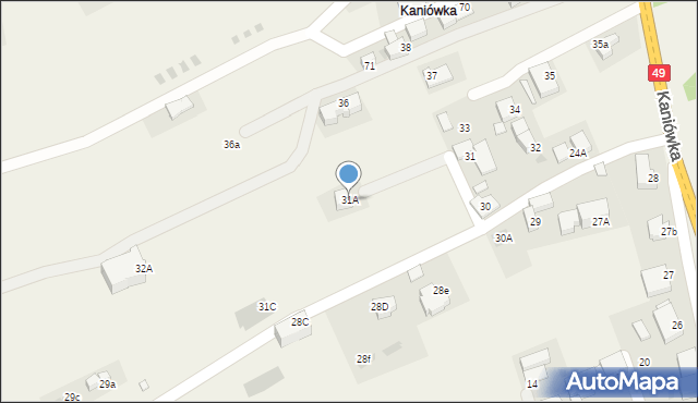 Białka Tatrzańska, Kaniówka, 31A, mapa Białka Tatrzańska
