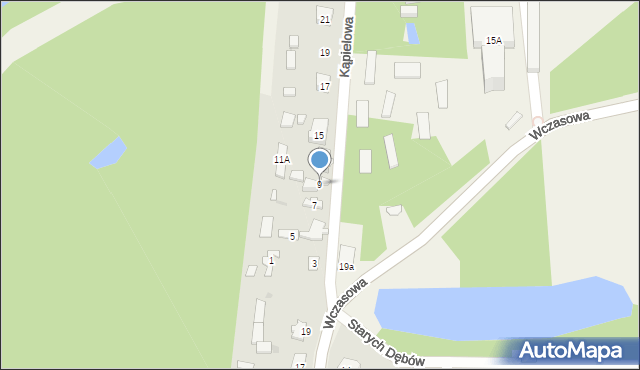 Białobrzegi, Kąpielowa, 9, mapa Białobrzegi
