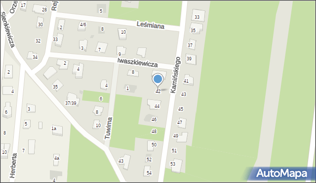 Białobrzegi, Kamińskiego Stefana, dr., 42, mapa Białobrzegi