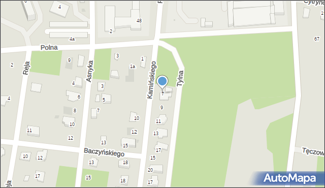 Białobrzegi, Kamińskiego Stefana, dr., 7, mapa Białobrzegi