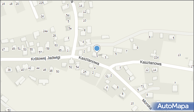 Biały Kościół, Kasztanowa, 1, mapa Biały Kościół