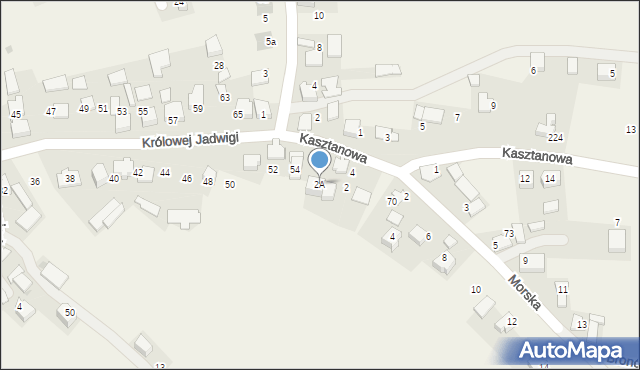 Biały Kościół, Kasztanowa, 2A, mapa Biały Kościół