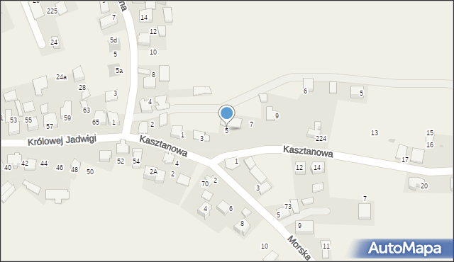 Biały Kościół, Kasztanowa, 5, mapa Biały Kościół