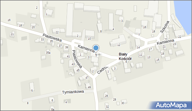 Biały Kościół, Kamienna, 5, mapa Biały Kościół