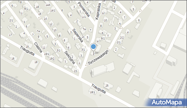 Białystok, Kapralska, 2, mapa Białegostoku