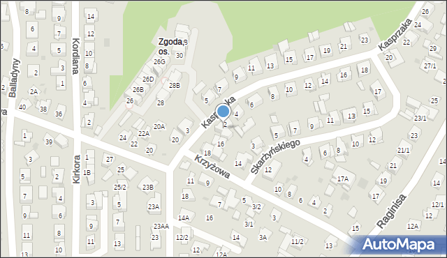 Białystok, Kasprzaka Marcina, 2A, mapa Białegostoku