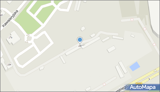 Białystok, Kawaleryjska, 19c, mapa Białegostoku