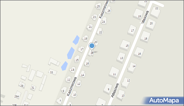 Białystok, Kaszmirowa, 18, mapa Białegostoku