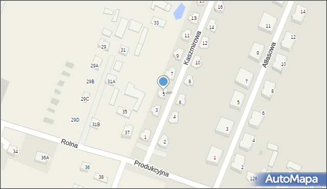 Białystok, Kaszmirowa, 5, mapa Białegostoku