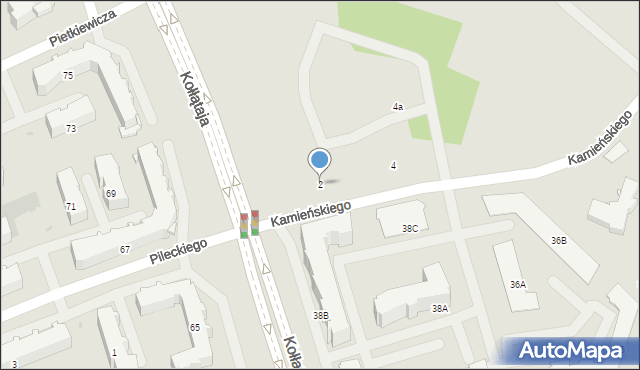 Białystok, Kamieńskiego-Huzara Kazimierza, kpt., 2, mapa Białegostoku