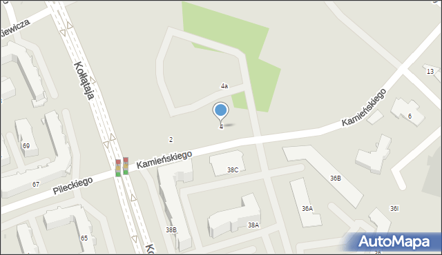 Białystok, Kamieńskiego-Huzara Kazimierza, kpt., 4, mapa Białegostoku