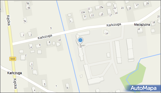 Bielany, Kańczuga, 12, mapa Bielany