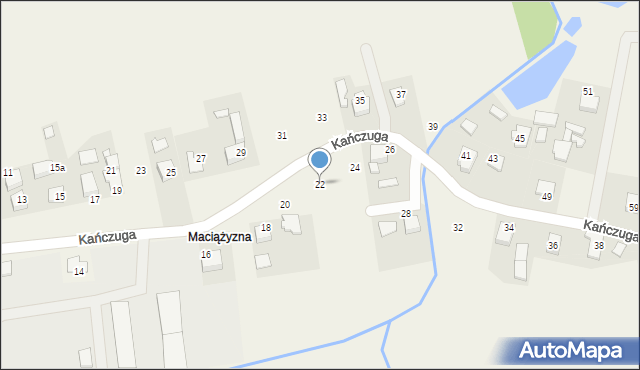 Bielany, Kańczuga, 22, mapa Bielany