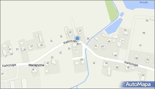 Bielany, Kańczuga, 26, mapa Bielany