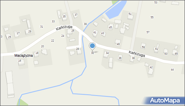 Bielany, Kańczuga, 32, mapa Bielany