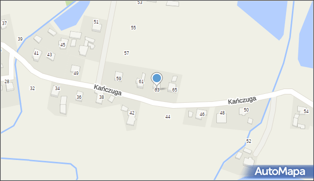 Bielany, Kańczuga, 63, mapa Bielany