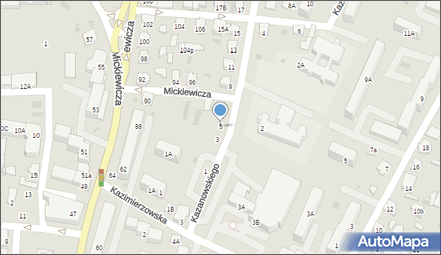 Bielsk Podlaski, Kazanowskiego Adama, 5, mapa Bielsk Podlaski