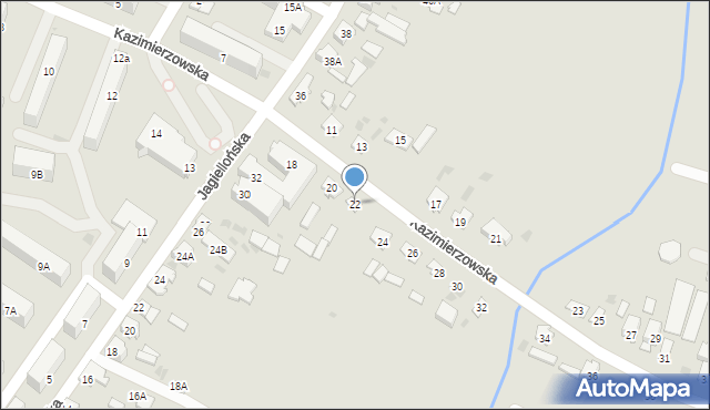 Bielsk Podlaski, Kazimierzowska, 22, mapa Bielsk Podlaski