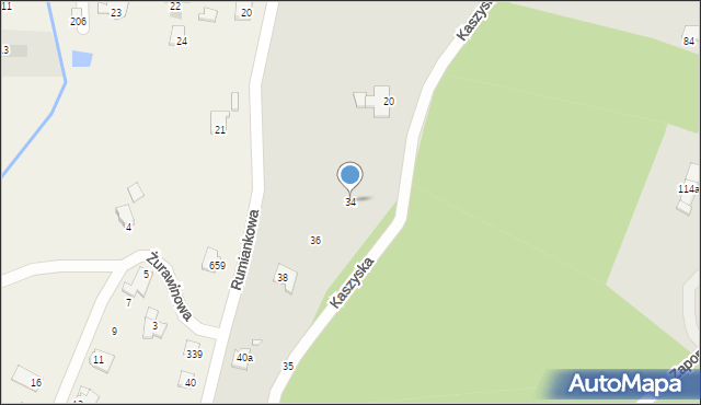 Bielsko-Biała, Kaszyska, 34, mapa Bielsko-Białej