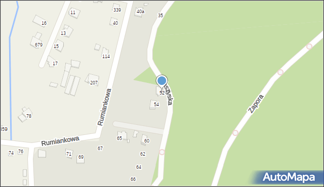 Bielsko-Biała, Kaszyska, 52, mapa Bielsko-Białej