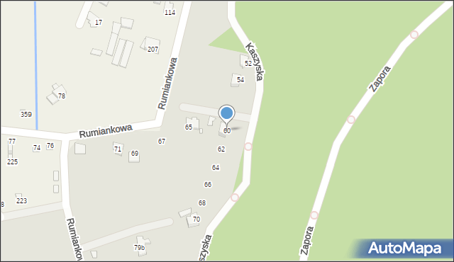 Bielsko-Biała, Kaszyska, 60, mapa Bielsko-Białej