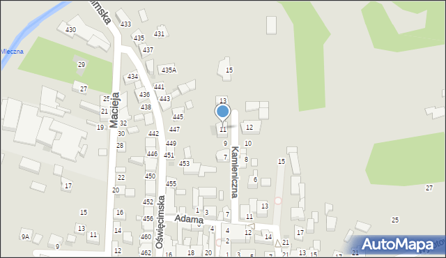 Bieruń, Kamieniczna, 11, mapa Bieruń