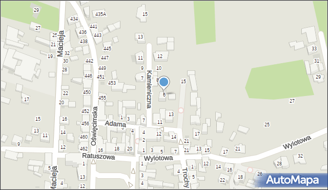 Bieruń, Kamieniczna, 6, mapa Bieruń