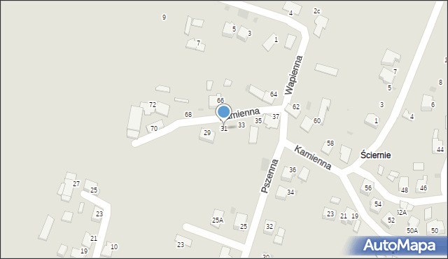 Bieruń, Kamienna, 31, mapa Bieruń