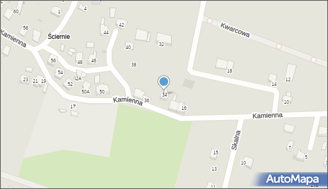Bieruń, Kamienna, 34, mapa Bieruń