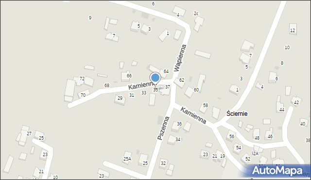 Bieruń, Kamienna, 35, mapa Bieruń