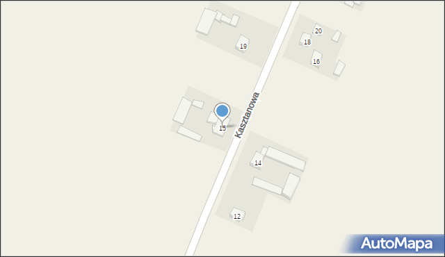 Biskupice, Kasztanowa, 15, mapa Biskupice