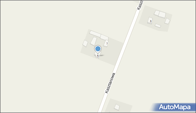 Biskupice, Kasztanowa, 5, mapa Biskupice