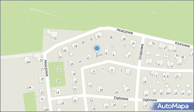 Blachownia, Kalinowa, 10, mapa Blachownia