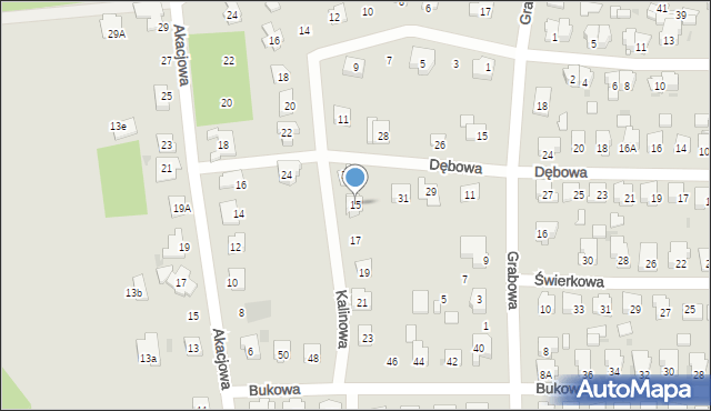 Blachownia, Kalinowa, 15, mapa Blachownia