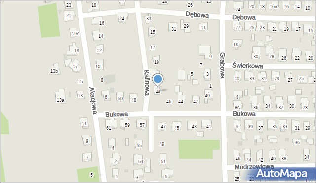 Blachownia, Kalinowa, 23, mapa Blachownia