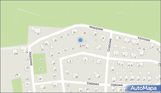 Blachownia, Kalinowa, 8, mapa Blachownia