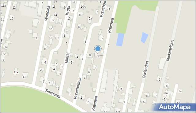 Blachownia, Kawowa, 5, mapa Blachownia