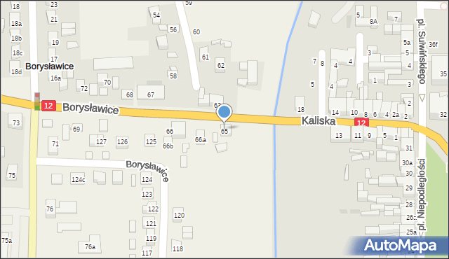 Błaszki, Kaliska, 17, mapa Błaszki