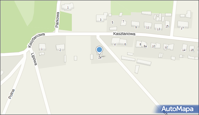 Błociszewo, Kasztanowa, 2a, mapa Błociszewo