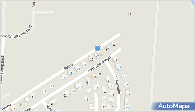 Błonie, Karczewskiego, 27, mapa Błonie